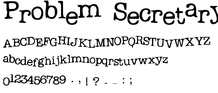Problem Secretary font